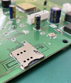 The GSM module is tested and inspected by inserting a sim